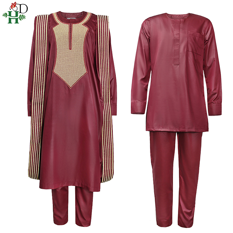 H&D African Agbada Suit For Me - Boubou Men Africa 评论和价格