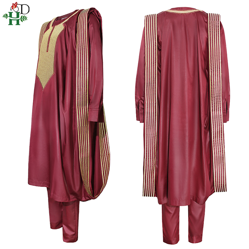 H&D African Agbada Suit For Me - Boubou Men Africa 评论和价格