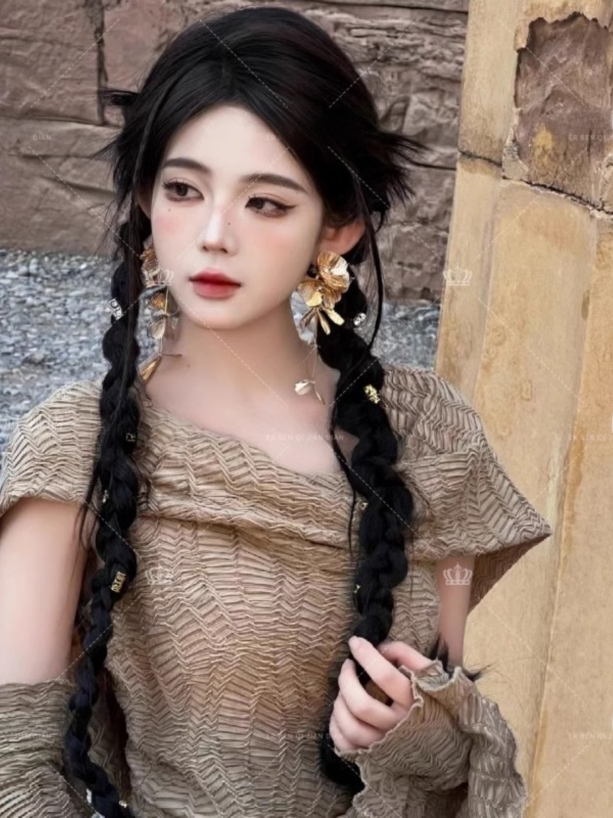 Desert  Themed Long Dress Wome - Ethnic Style Dresses 评论和价格