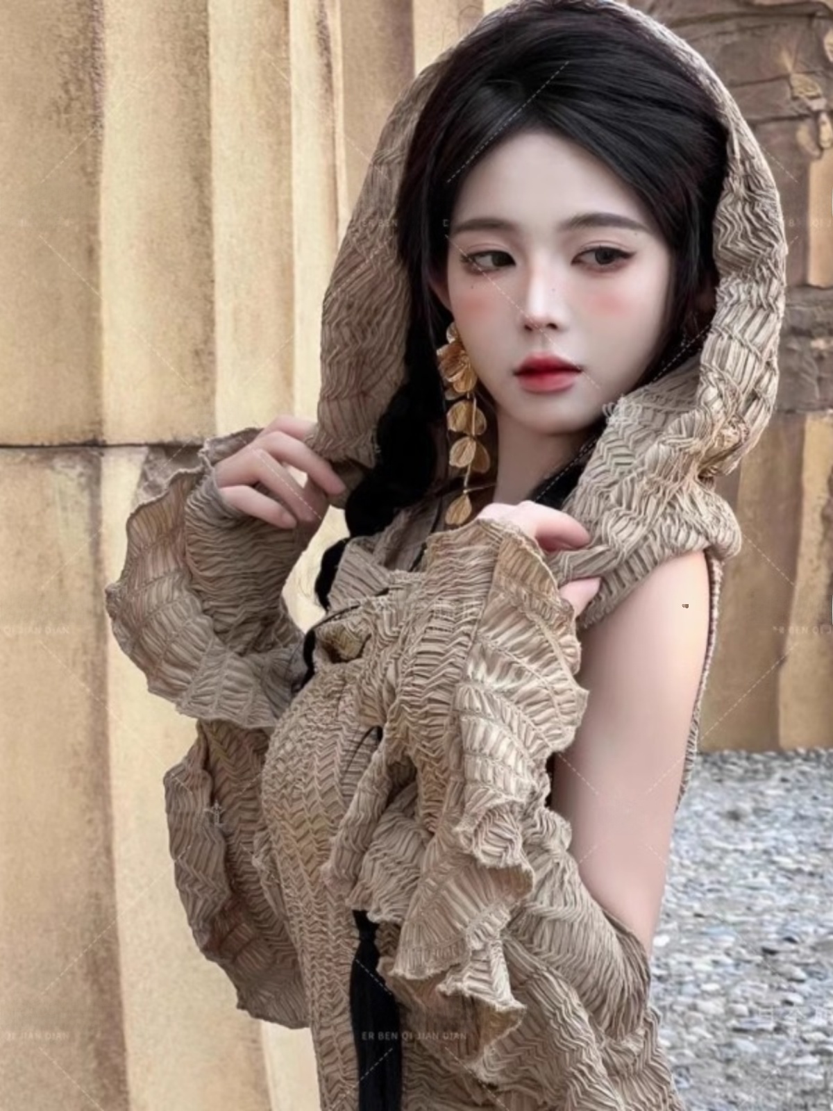Desert  Themed Long Dress Wome - Ethnic Style Dresses 评论和价格