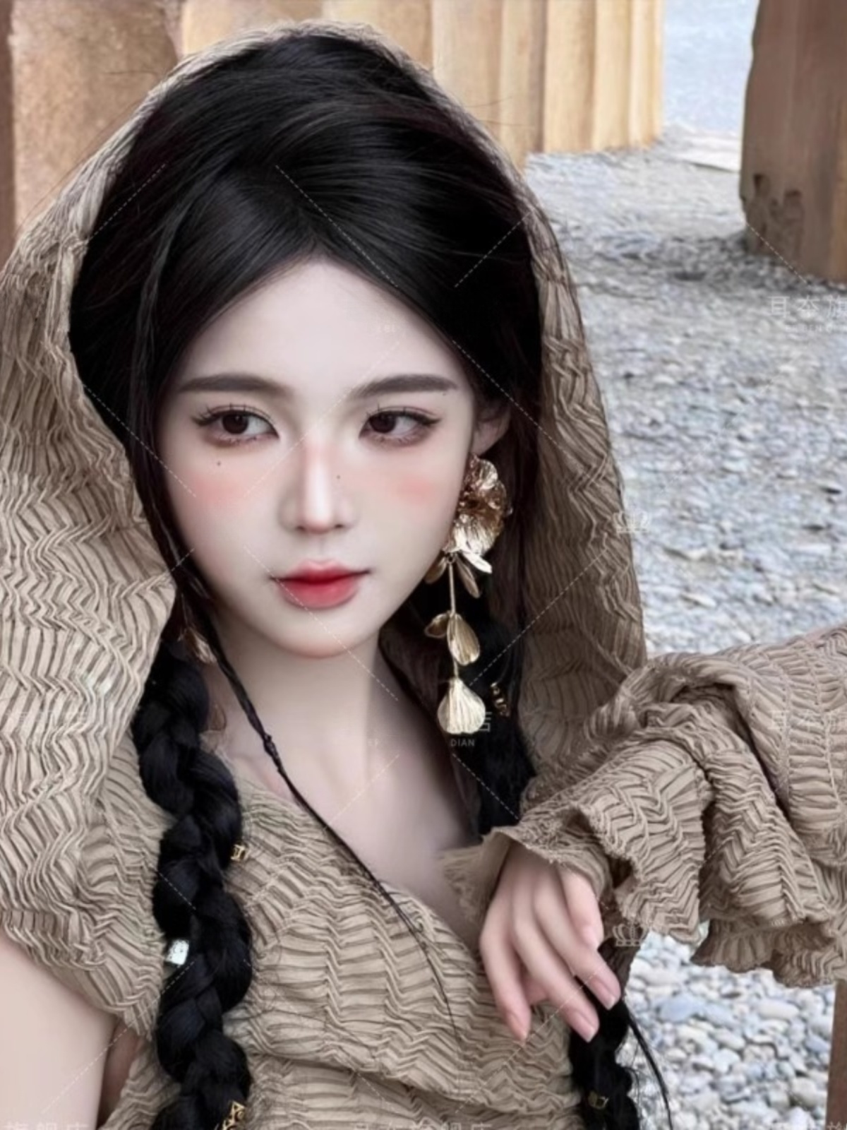 Desert  Themed Long Dress Wome - Ethnic Style Dresses 评论和价格