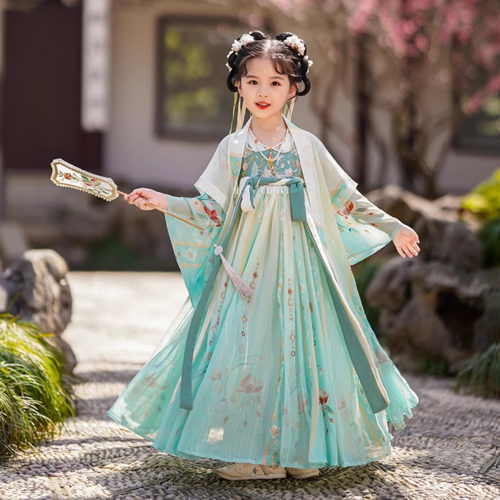 Girls Dresses Children's Cloth - Ethnic Style Dresses 评论和价格