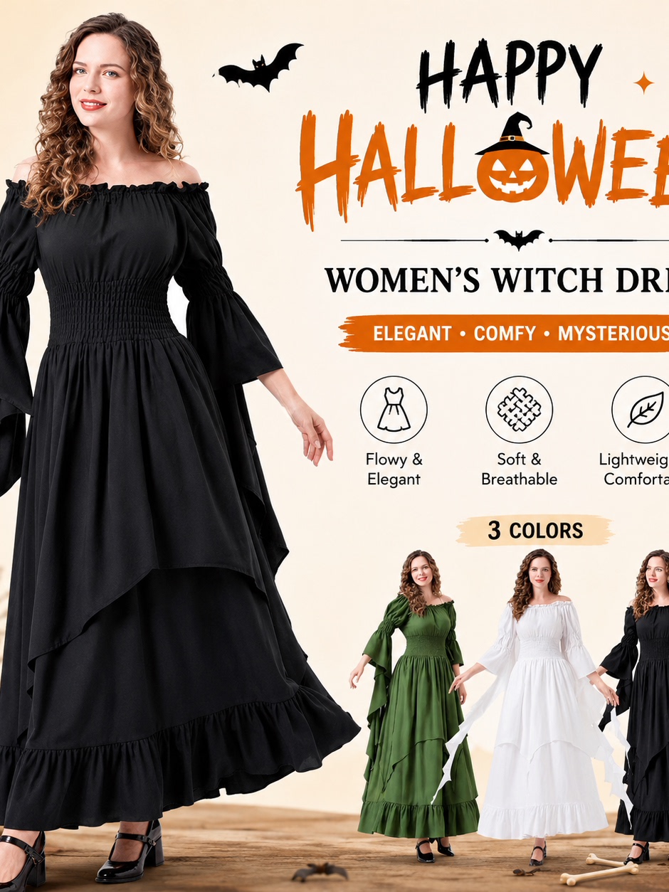 Halloween Medieval Dance Dress - Ethnic Fashion Trends 2026 评论和价格