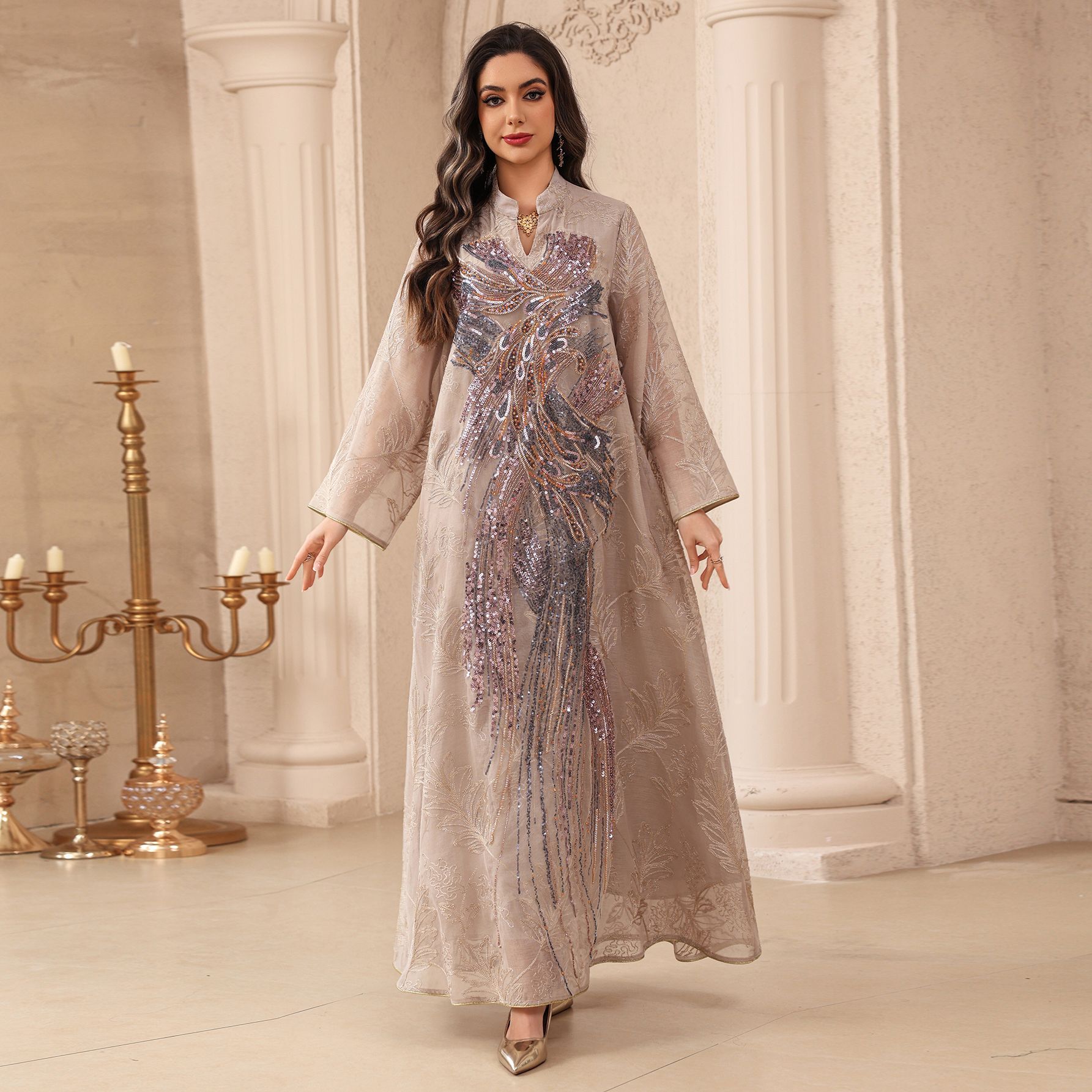 Muslim Dress Abaya Women Eid P - Jalabiya Women Arabic 评论和价格