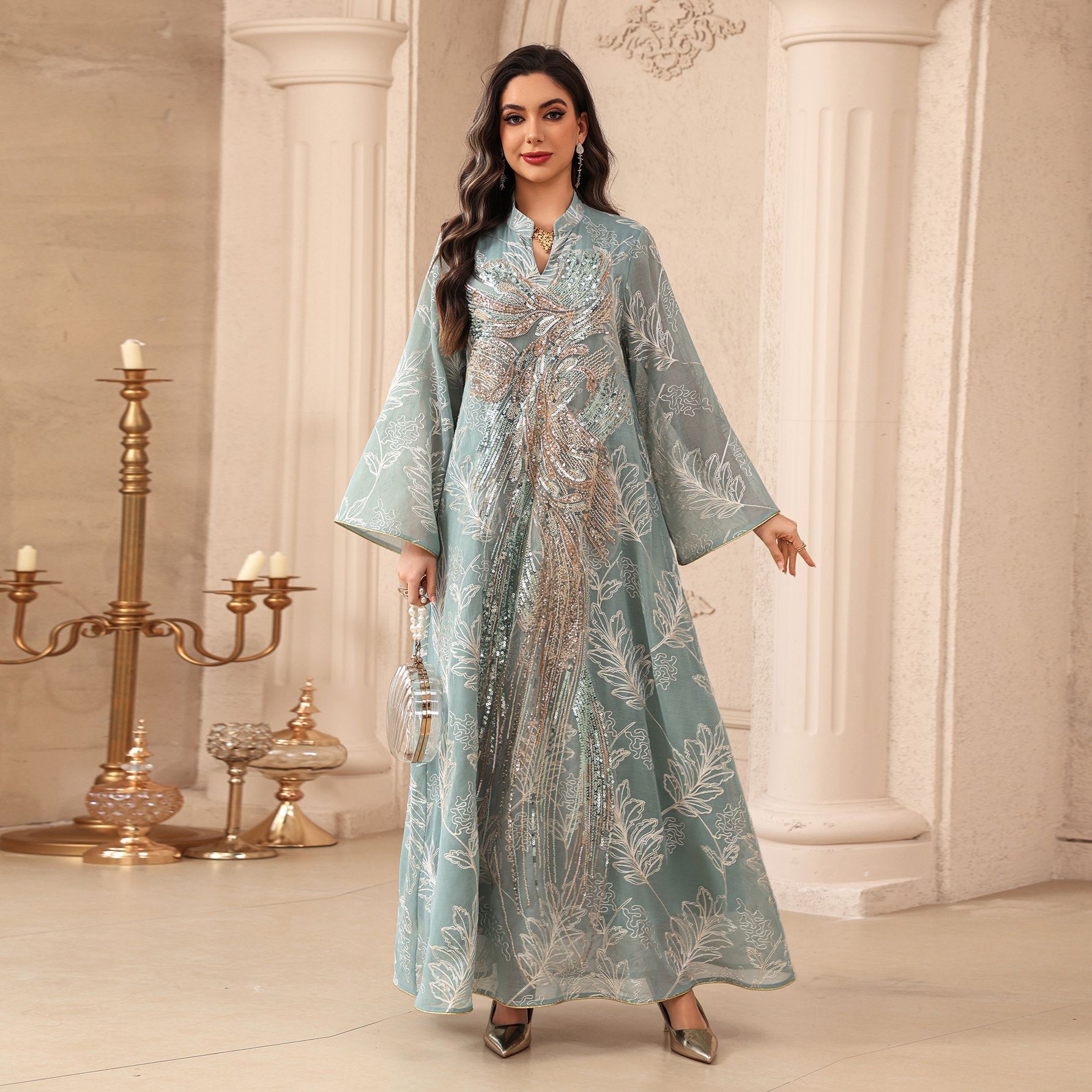 Muslim Dress Abaya Women Eid P - Jalabiya Women Arabic 评论和价格