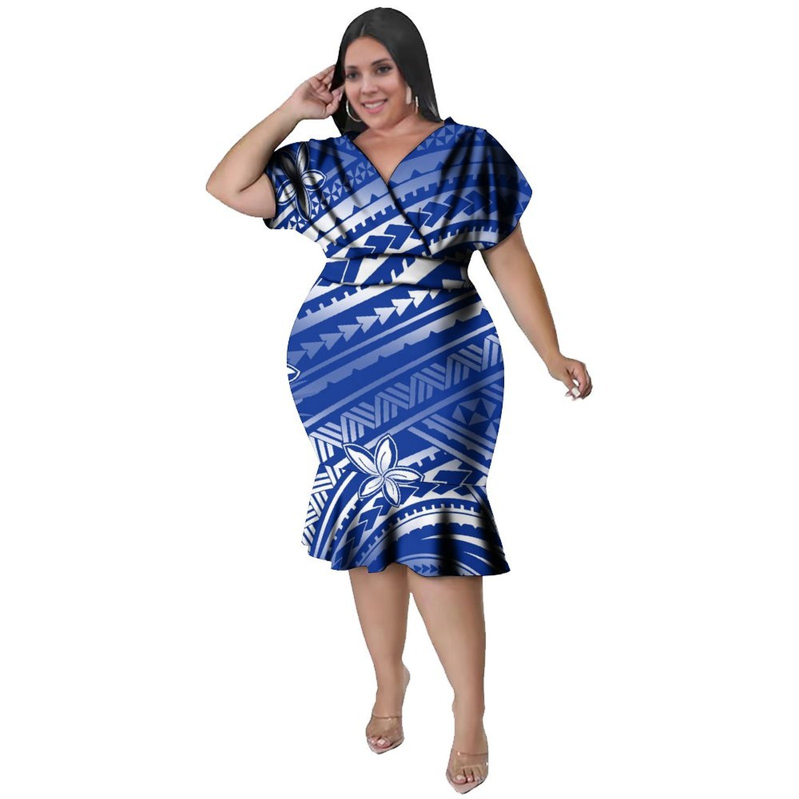 V-Neckline  Women'S Polynesian - Ethnic Style Dresses 评论和价格