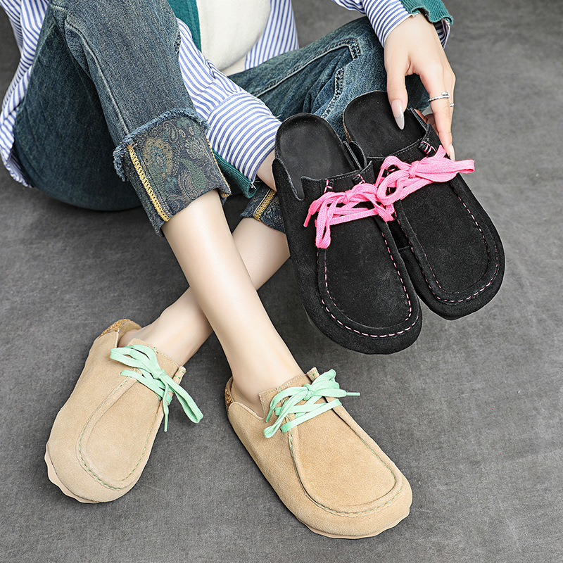 3cm Cow Suede Genuine Leather  - Ethnic Fashion Style 评论和价格