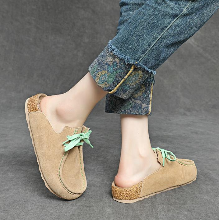 3cm Cow Suede Genuine Leather  - Ethnic Fashion Style 评论和价格
