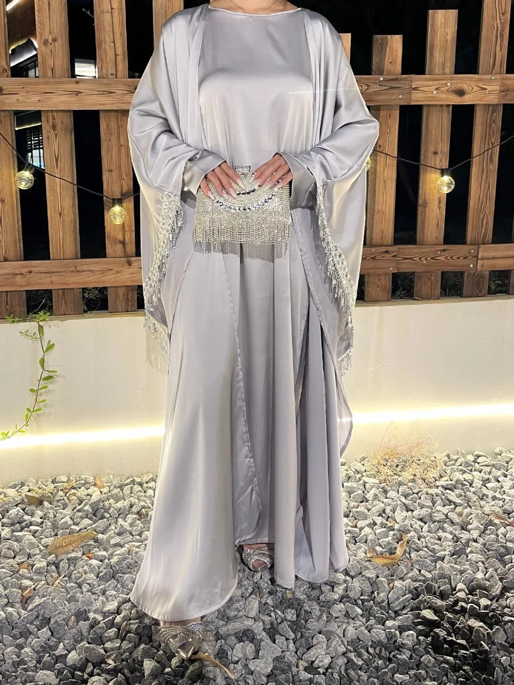 Muslim Women Abaya Dress 2 Pie - Jalabiya Women Arabic 评论和价格